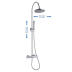 Colonna doccia C37 regolabile con termostatico TM3C e soffione 22cm