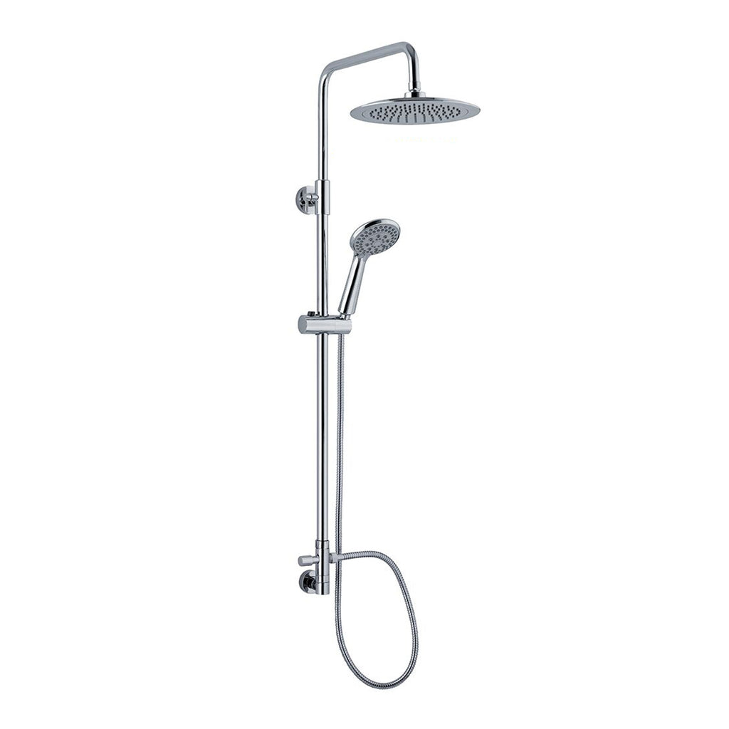 Colonna doccia C15 regolabile con presa acqua a muro e soffione 25cm
