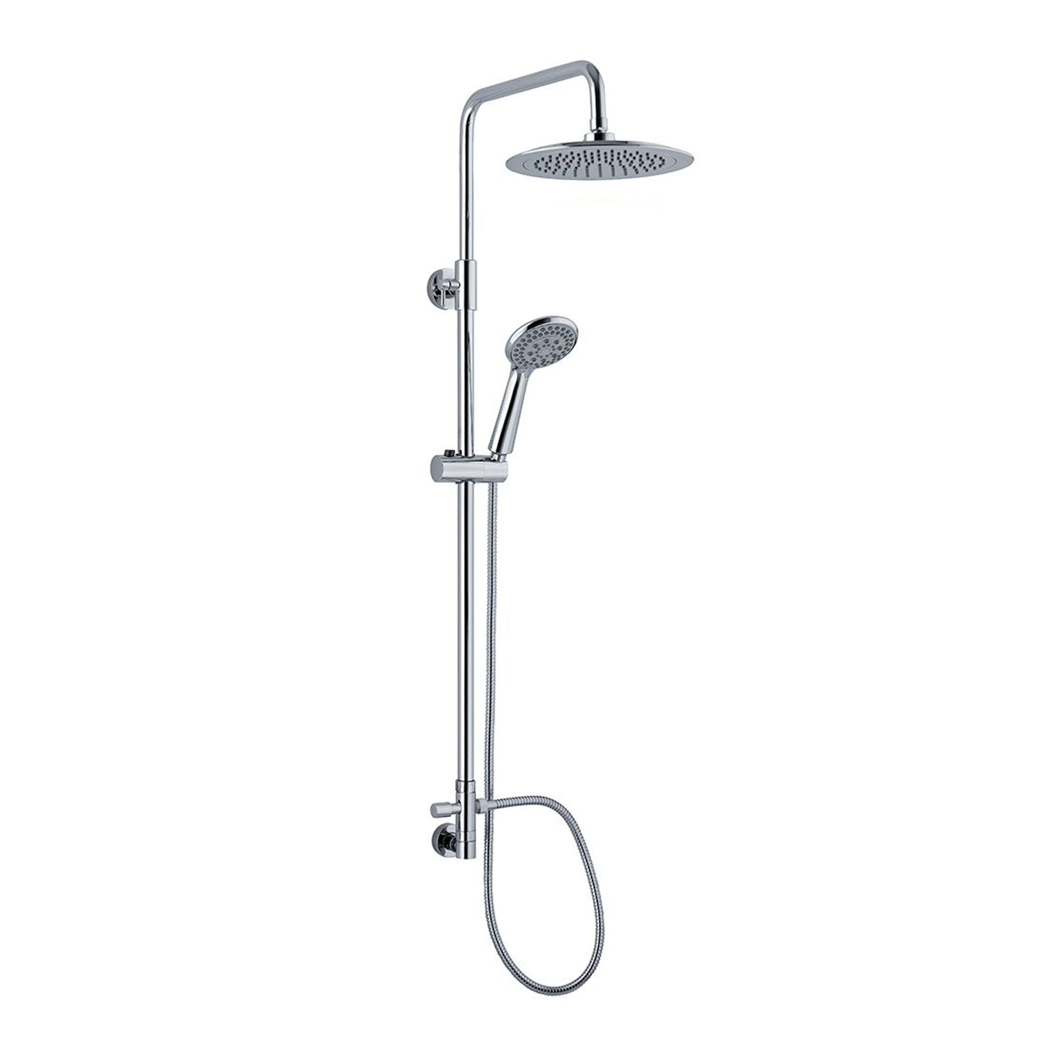 Colonna doccia C15 regolabile con presa acqua a muro e soffione 25cm