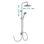 Colonna doccia C15 regolabile con attacco flessibile e soffione 25cm