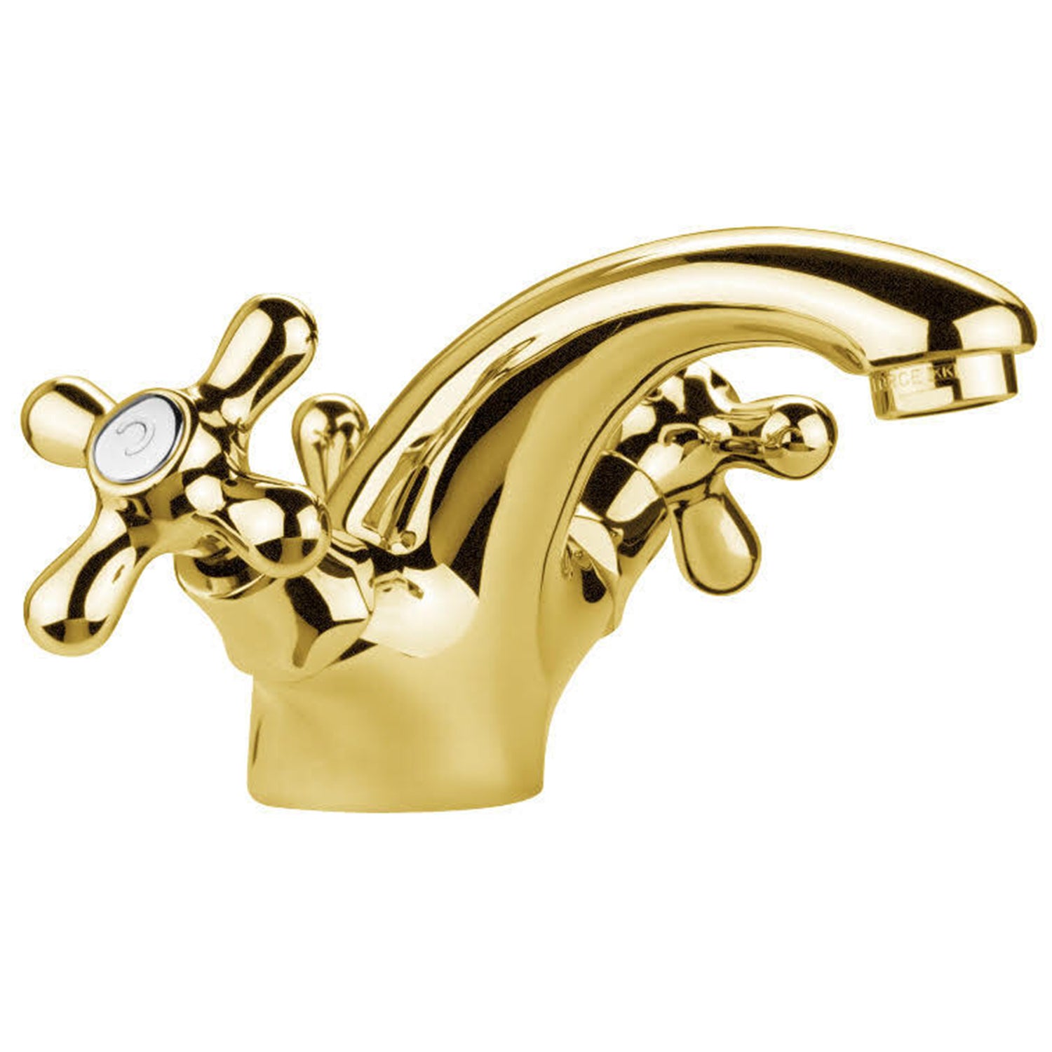 Monoforo lavabo con scarico automatico Paffoni serie Iris - Golden Finish