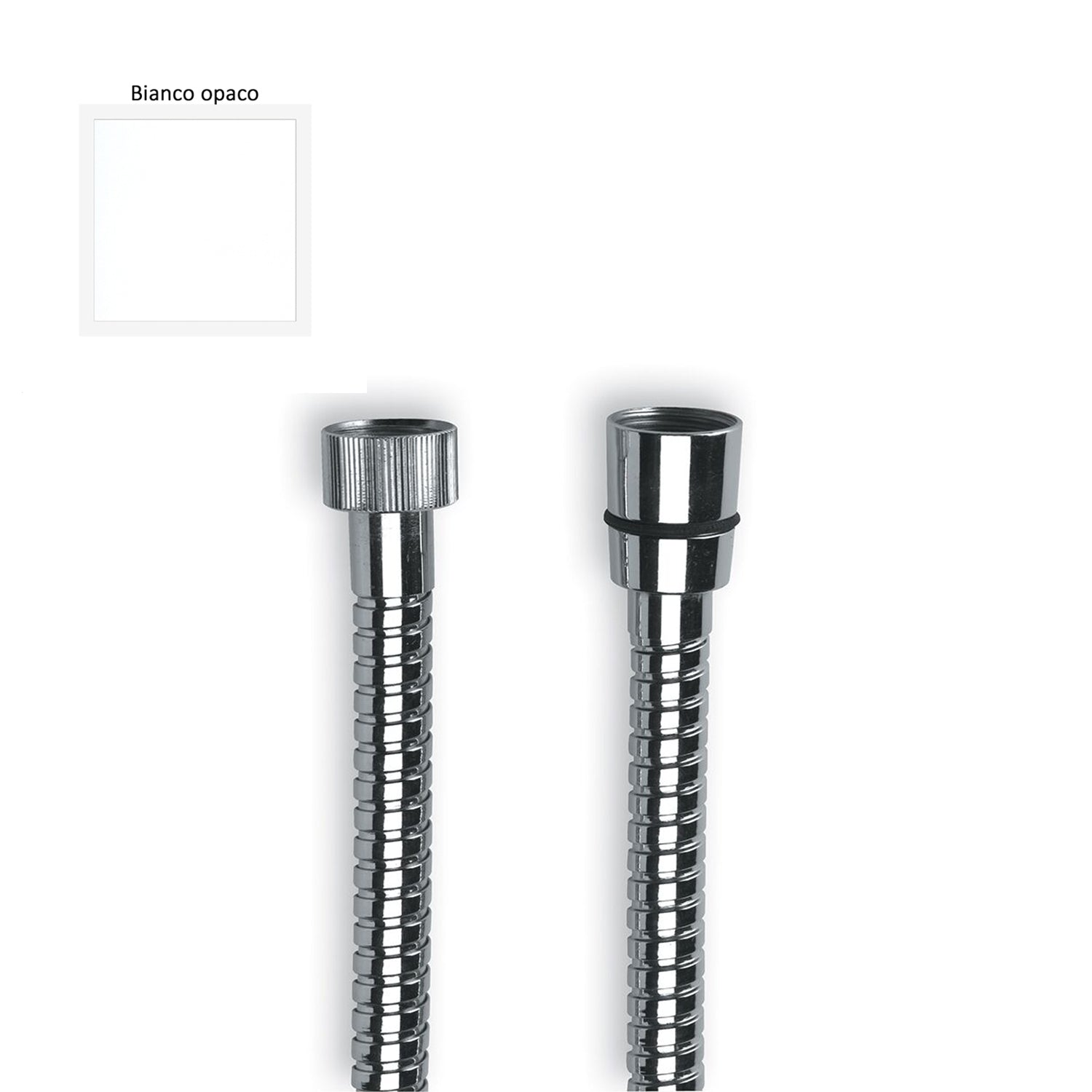 Flessibile doccia a doppia aggraffatura 120cm bianco opaco