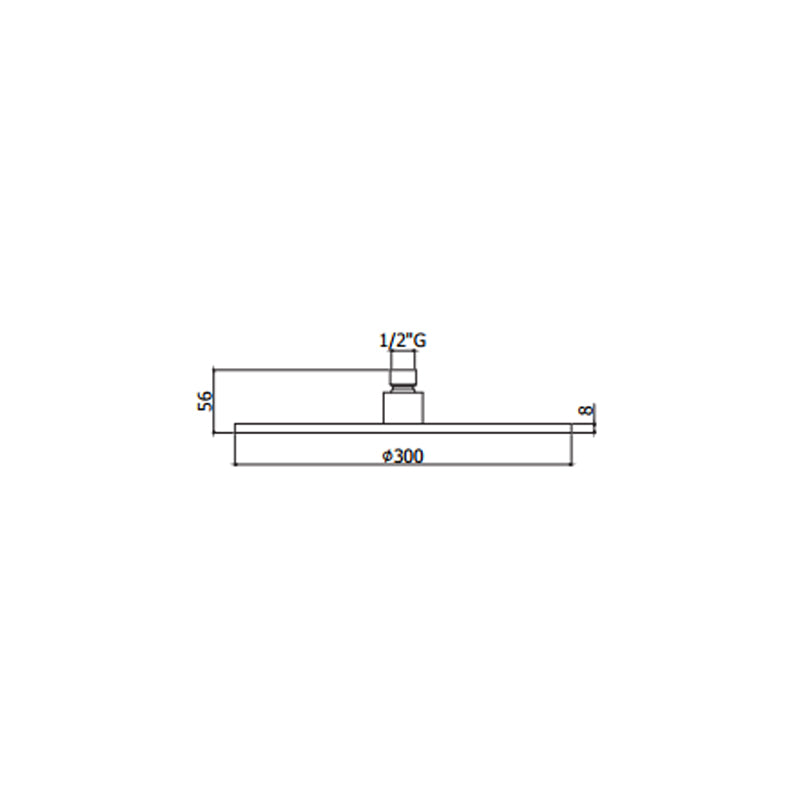 Soffione doccia tondo Paffoni Master King diametro 300 mm in metallo cromato