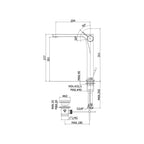 Miscelatore lavabo prolungato con scarico serie Rock modello RO085ST steel looking Paffoni