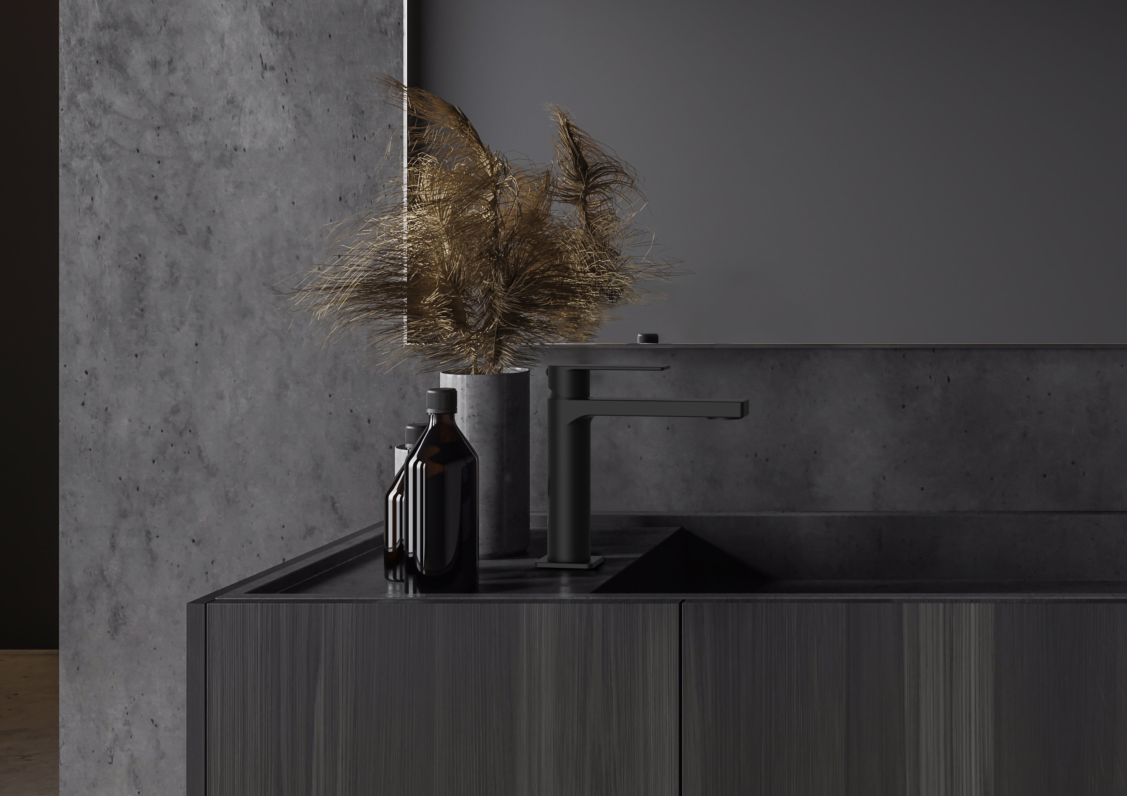 Miscelatore lavabo Paffoni Tango senza scarico con aeratore M24x1 finitura Nero Opaco