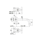 Batteria lavabo incasso serie Quattro modello QTV008CR cromato Paffoni