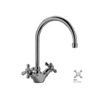 Miscelatore lavello monoforo con canna orientabile a ombrello Paffoni serie Viola - Cromato