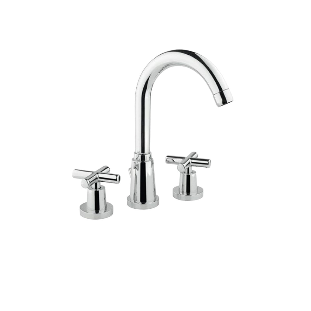 Kit miscelatori lavabo+bidet+doccia in ottone cromato collezione Sirio Keller Taps
