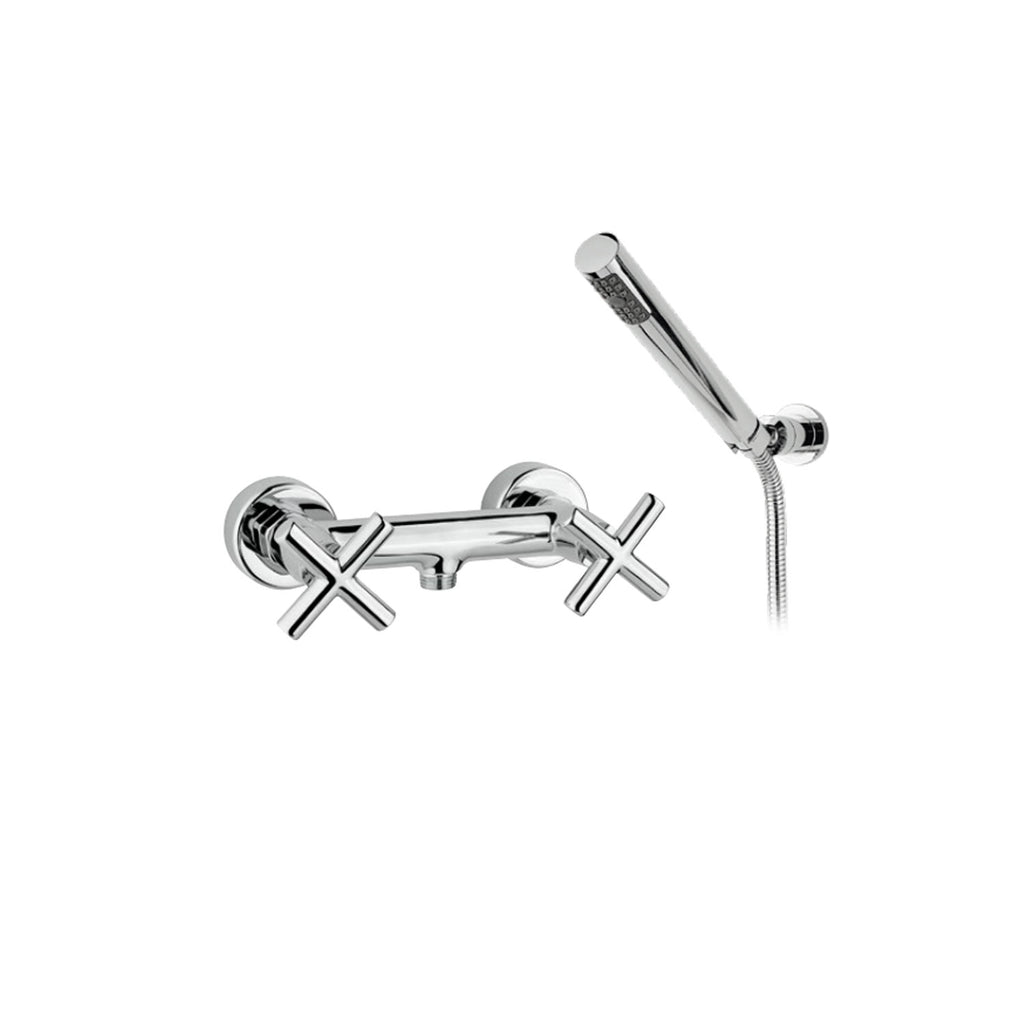Kit miscelatori lavabo+bidet+doccia in ottone cromato collezione Sirio Keller Taps