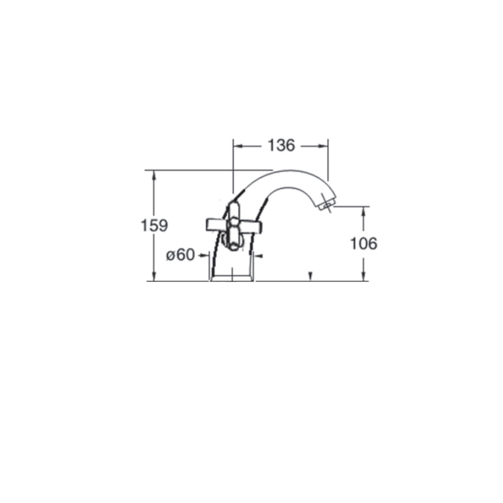 Kit miscelatori monoblocco lavabo+bidet in ottone cromato collezione Sirio Keller Taps