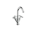 Kit miscelatori lavabo+bidet+doccia in ottone cromato collezione Sirio Keller Taps - rubinetti lavabo e bidet collo alto