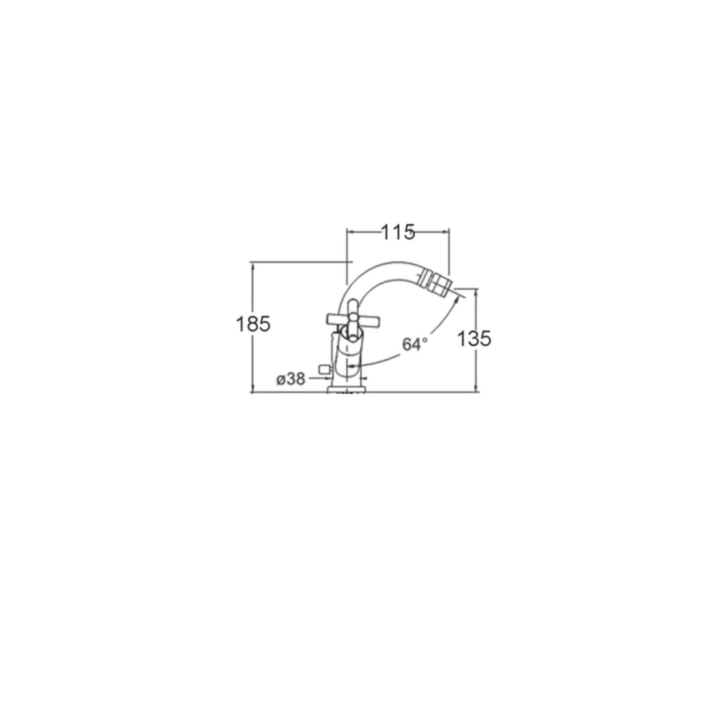 Kit miscelatori lavabo+bidet+doccia in ottone cromato collezione Sirio Keller Taps - miscelatore lavabo a muro