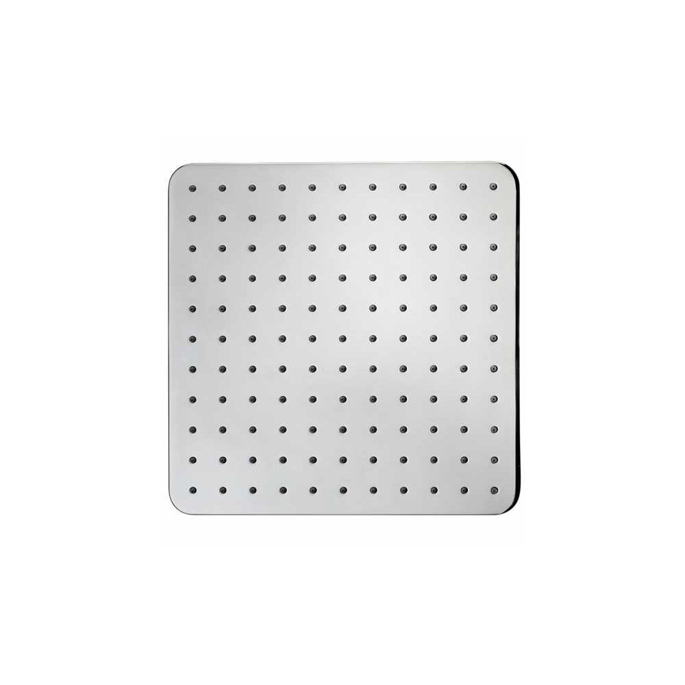 Soffione doccia cm 28x28 quadrato in ottone cromato Bossini Cosmo a un getto con kit duplex doccia Cube