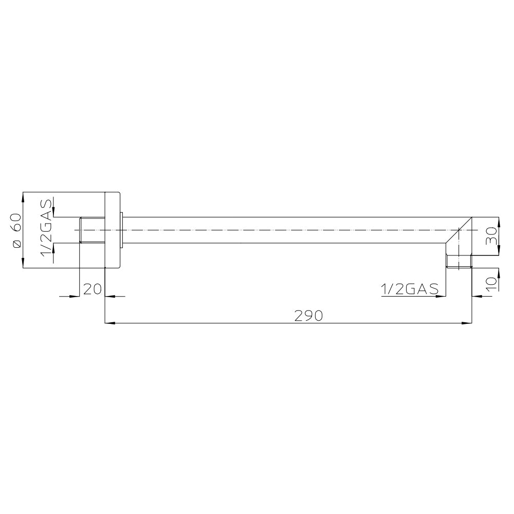 Soffione doccia cm 28x28 quadrato in ottone cromato Bossini Cosmo a un getto con kit duplex doccia Cube