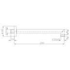 Soffione doccia cm 28x28 quadrato in ottone cromato Bossini Cosmo a un getto con kit duplex doccia Cube