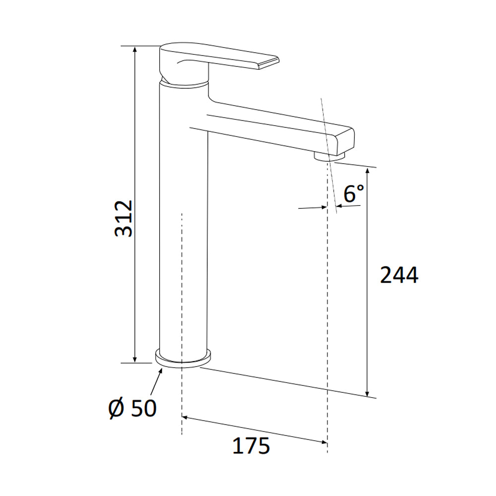 Miscelatore lavabo alto Rubinetterie Mariani linea Artic Cromo