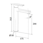 Miscelatore lavabo alto Rubinetterie Mariani linea Artic Bianco Opaco