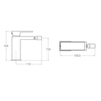 Miscelatore rubinetto bidet Rubiflux serie Green 2.0 - Nero opaco