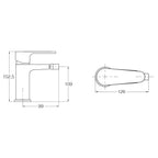 Rubinetto miscelatore monocomando per bidet RubiFlux Pink 2.0 - Nero Opaco