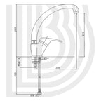Miscelatore monocomando lavabo cucina con bocca girevole bianco opaco
