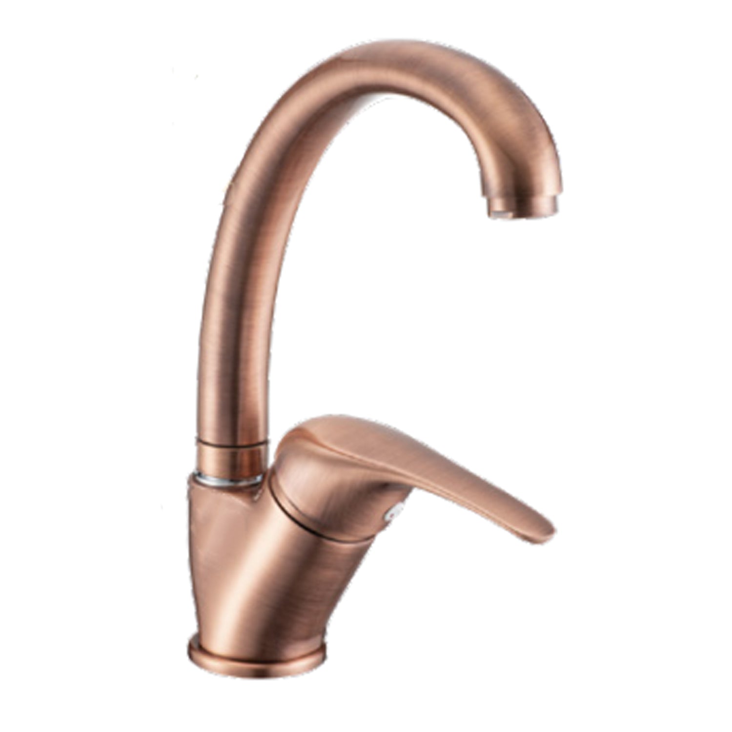 Miscelatore monocomando lavabo cucina con bocca girevole vecchio rame