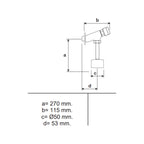 Rubinetto temporizzato a parete per orinatoio RubiFlux â€“ Cromo