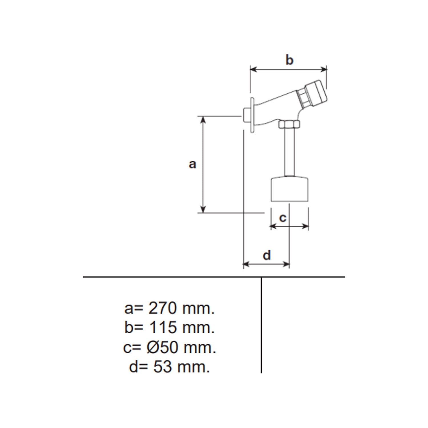 Rubinetto temporizzato a parete per orinatoio RubiFlux â€“ Cromo