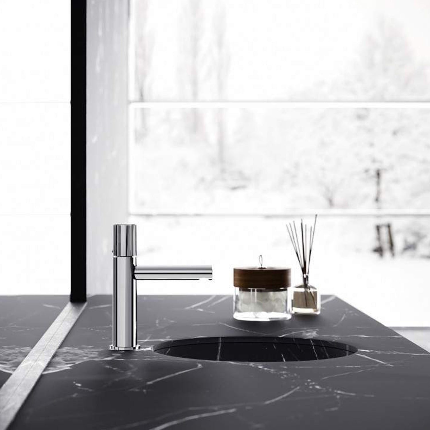Set di miscelatori lavabo e bidet con scarico click clack Paffoni Jo Cromato