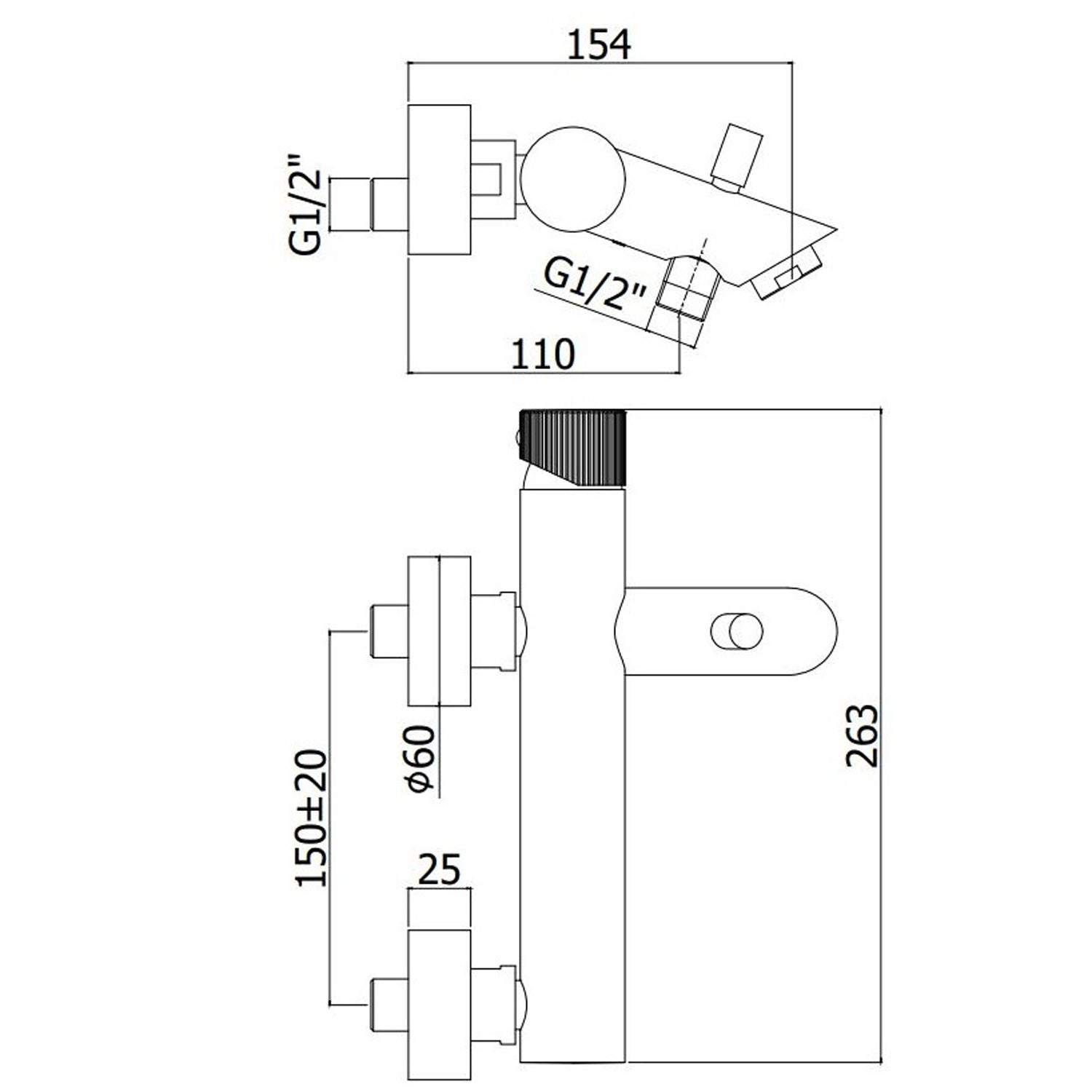 Set di miscelatori lavabo alto-bidet-vasca con doccetta Paffoni Jo Cromato