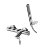 Set di miscelatori lavabo alto-bidet-vasca con doccetta Paffoni Jo Cromato