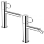 Set di miscelatori lavabo e bidet con scarico click clack Paffoni Jocker cromato