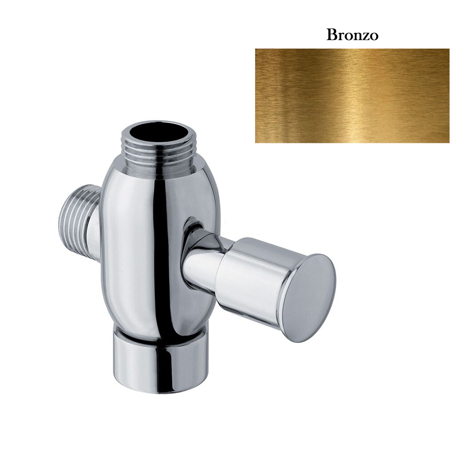 Deviatore bombato in ottone con attacco 3/4M