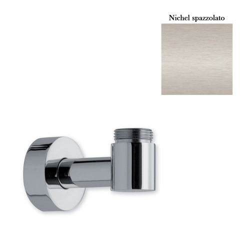 Supporto inferiore con presa acqua per colonna esterno doccia nichel opaco