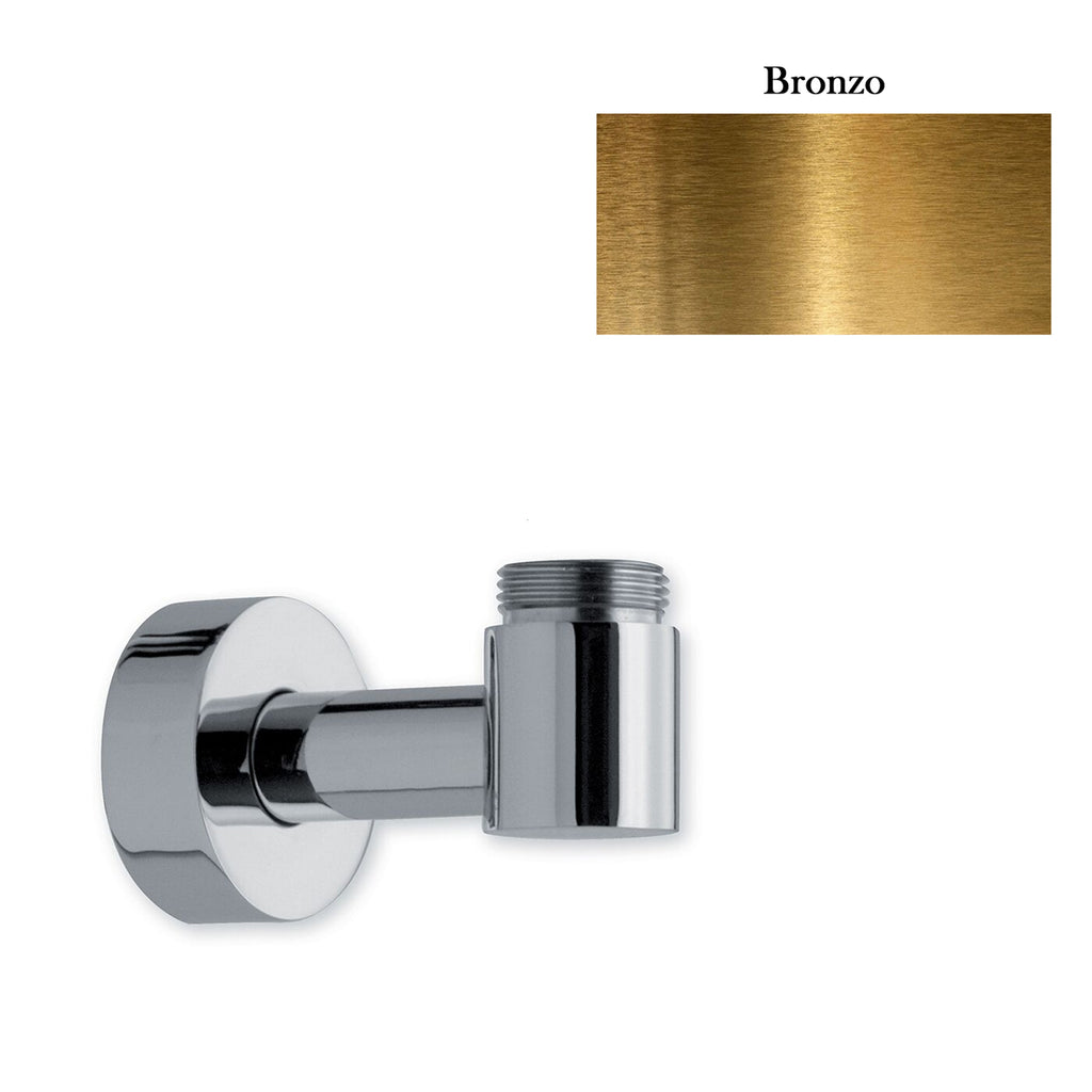 Supporto inferiore con presa acqua per colonna esterno doccia bronzo