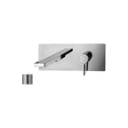 Miscelatore lavabo a parete serie Rock modello RO106ST steel looking Paffoni