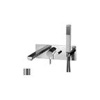 Miscelatore vasca a parete con duplex serie Rock modello RO001ST Steel looking Paffoni