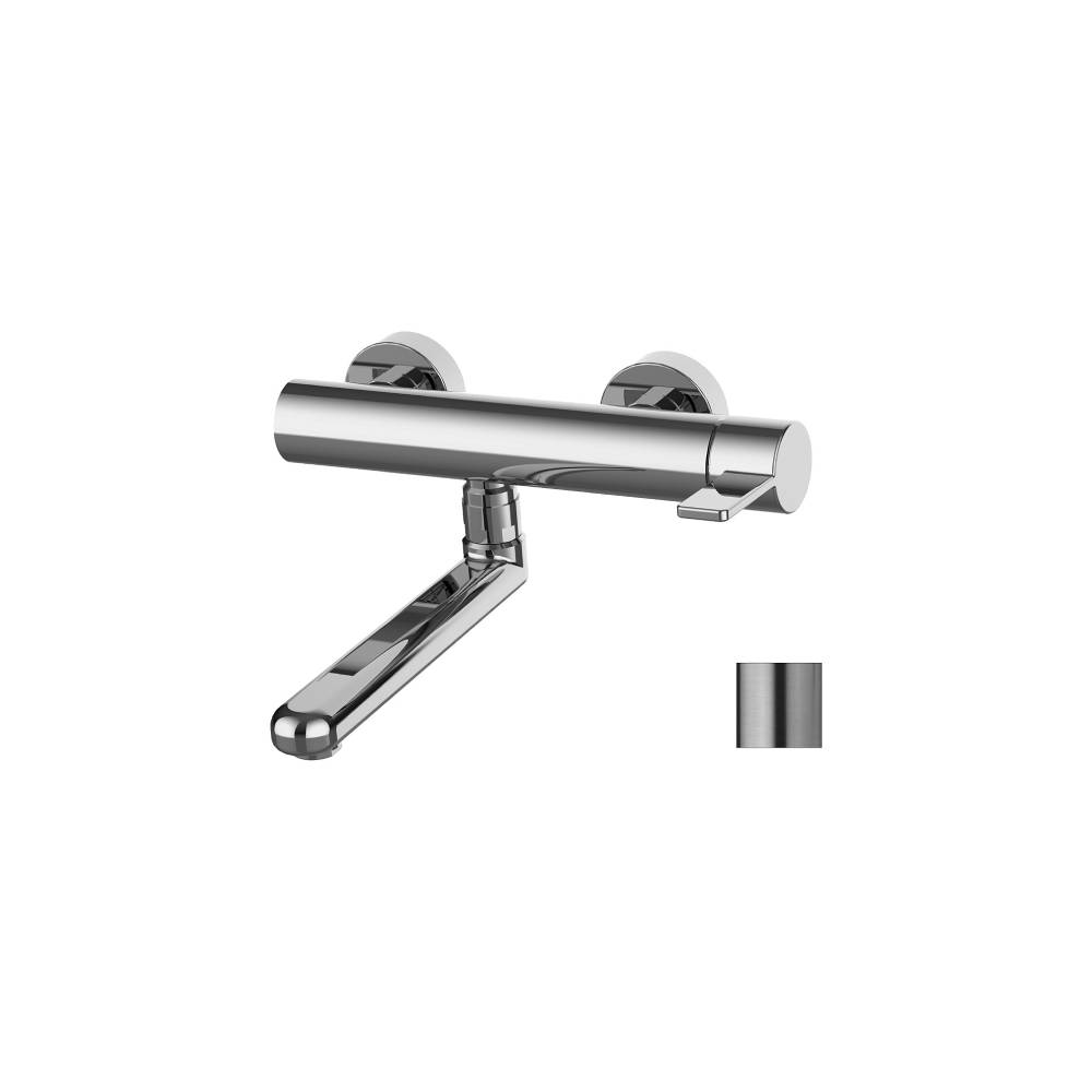 Miscelatore cucina a parete serie Rock modello RO161ST Steel looking Paffoni