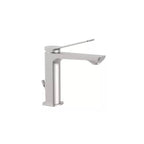 Miscelatore lavabo con scarico automatico serie Tilt modello TI075ST steel looking Paffoni.