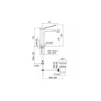 Miscelatore lavabo con scarico automatico serie Tilt modello TI075ST steel looking Paffoni.