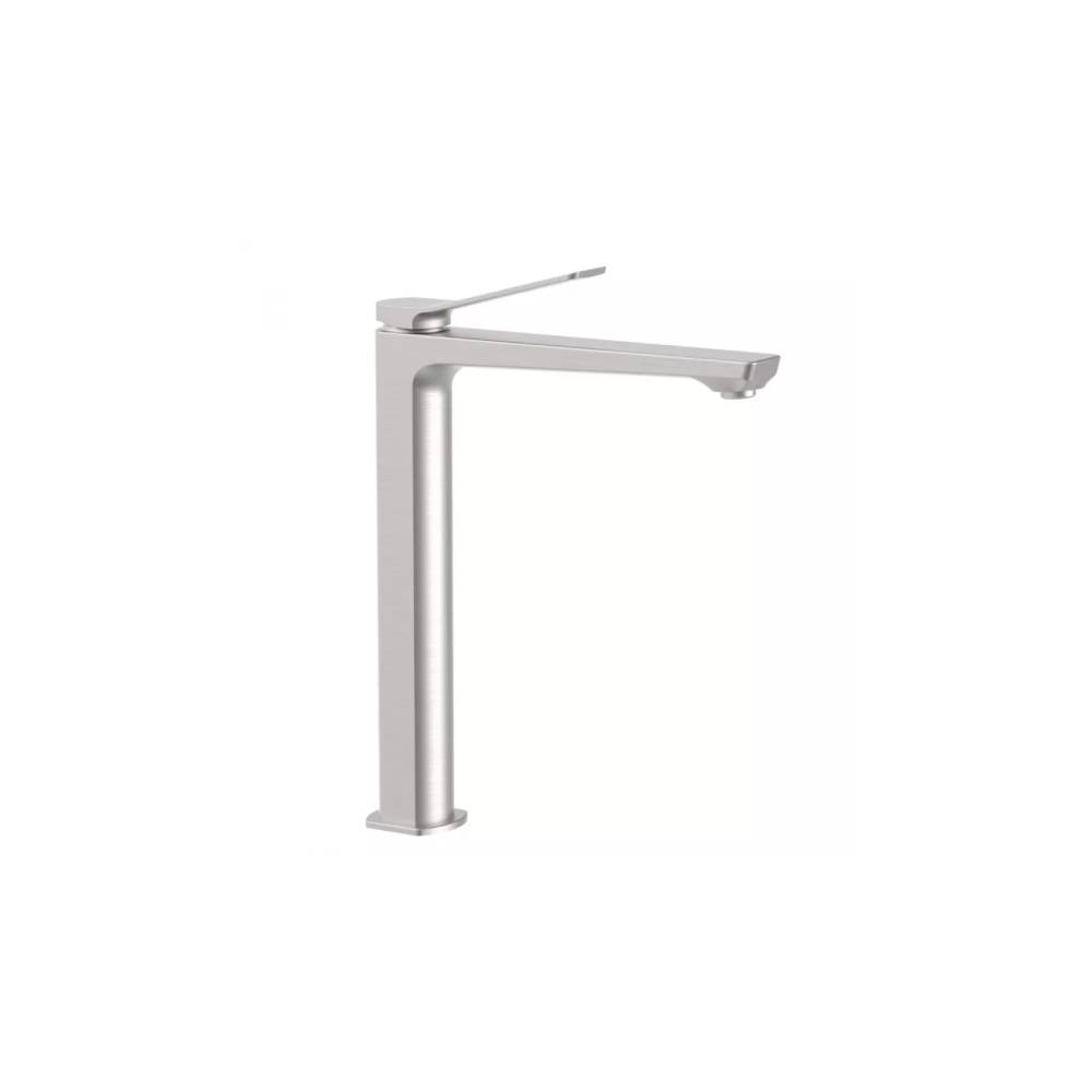 Miscelatore da lavabo prolungato serie Tilt modello TI081ST steel looking Paffoni
