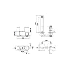 Miscelatore ad incasso per lavabo serie Tilt modello TI106ST70 steel looking Paffoni