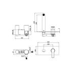 Miscelatore lavabo ad incasso 2 Fori serie Red modello RED104CR cromo Paffoni