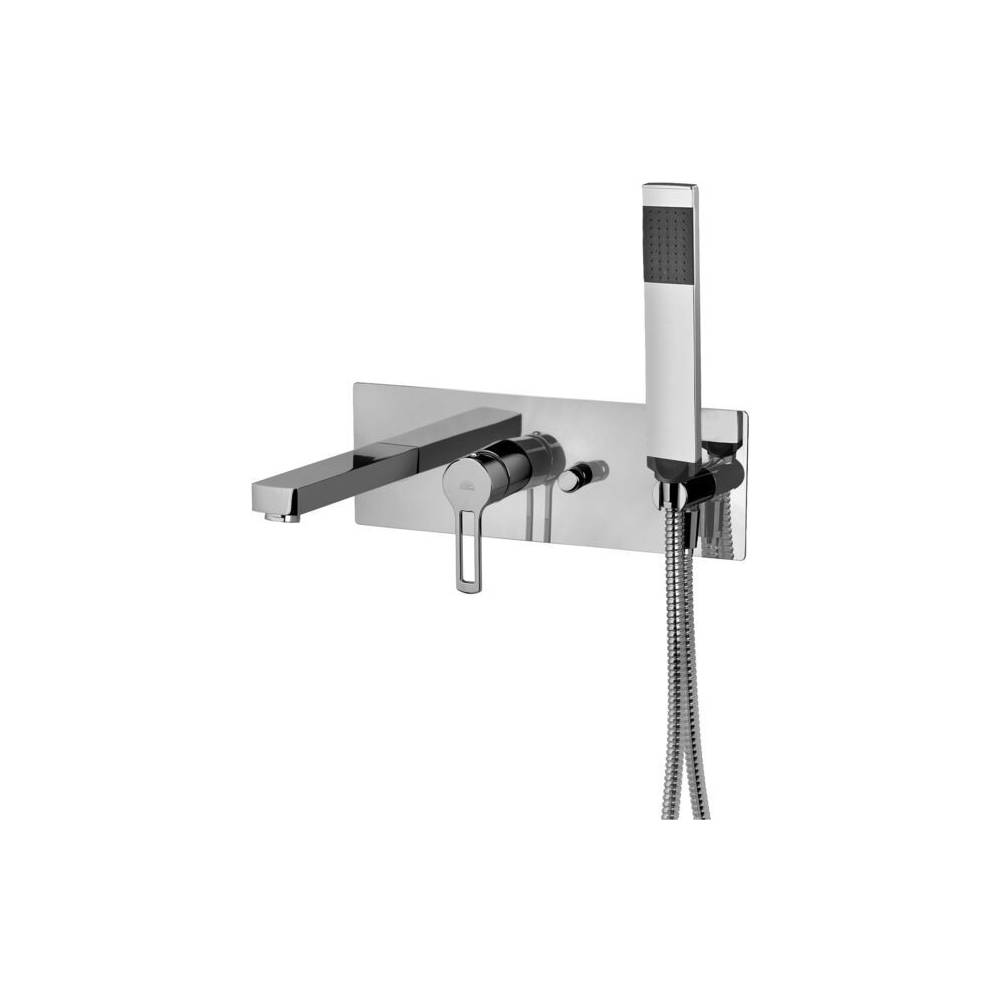 Miscelatore vasca a incasso a parete con doccia duplex serie Ringo modello RIN001CR cromo Paffoni