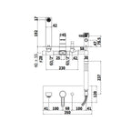 Miscelatore vasca a incasso a parete con doccia duplex serie Ringo modello RIN001CR cromo Paffoni