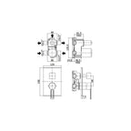 Miscelatore incasso doccia con deviatore 3 Uscite serie Ringo modello RIN019CR cromato Paffoni