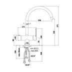 Miscelatore lavello monocomando con collegamento lavastoviglie serie Ringo modello RIN184CR cromo Paffoni