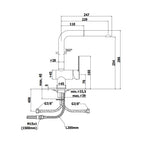 Miscelatore lavello doccetta estraibile getto fisso serie Ringo modello RIN185CR cromato Paffoni