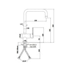 Miscelatore lavello canna tubo 2 Pieghe serie Ringo modello RIN980CR cromato Paffoni
