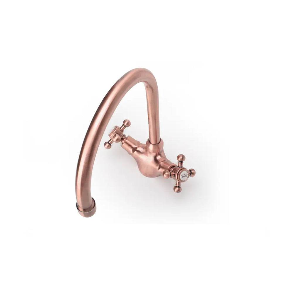 Miscelatore lavello monoforo con canna orientabile a ombrello Paffoni serie Viola - Ramato