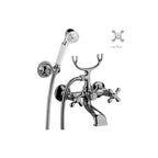 Gruppo vasca/doccia lusso con deviatore Paffoni serie Viola con flessibile 1500 mm - Cromato